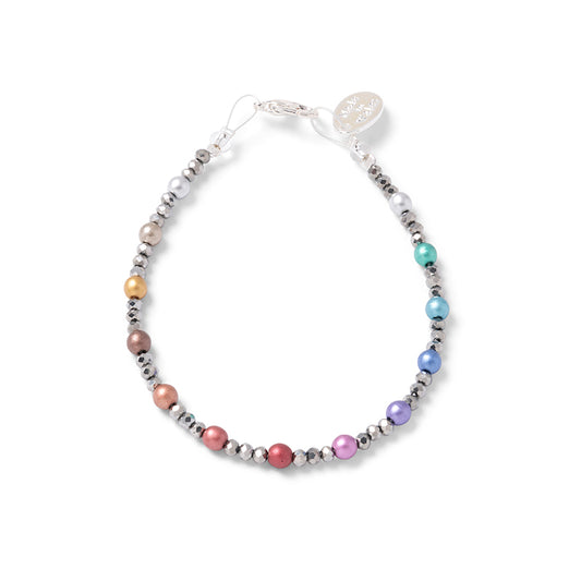 Pearl Rainbow Crystal Bracelet