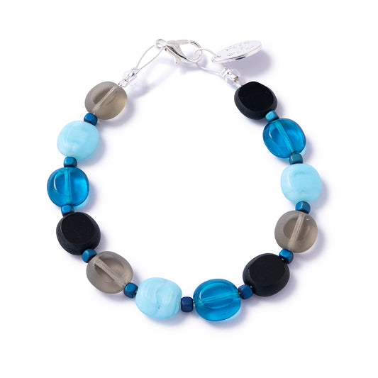 Blue Glass Beaded Bracelet