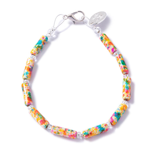 Festival fully beaded bracelet on white background