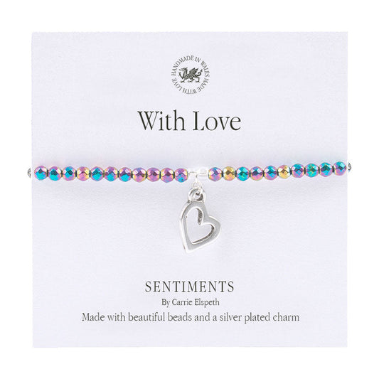 With Love Sentiment Bracelet