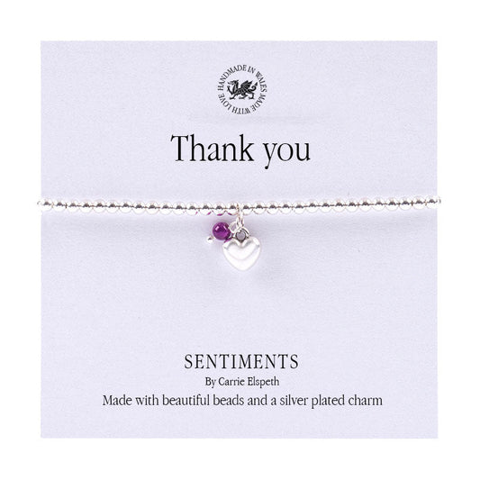 Thank You Sentiment Bracelet