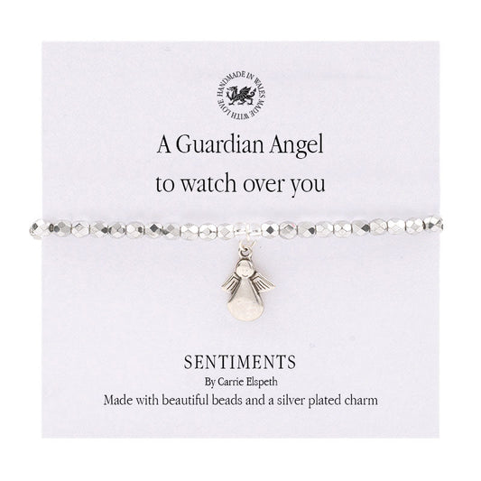 A Guardian Angel to watch over you Sentiment Bracelet