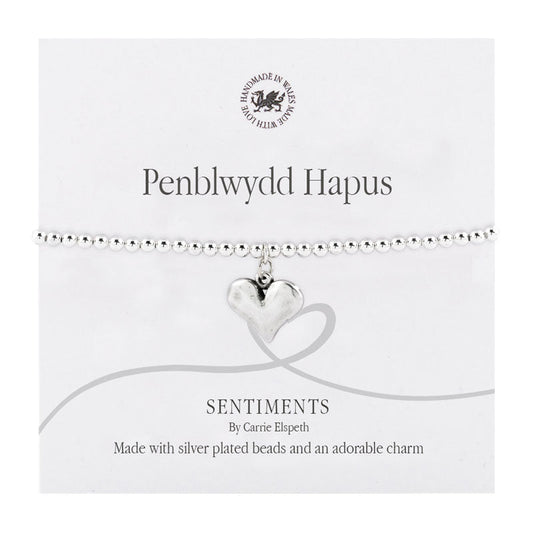 Penblwydd Hapus Sentiment Bracelet