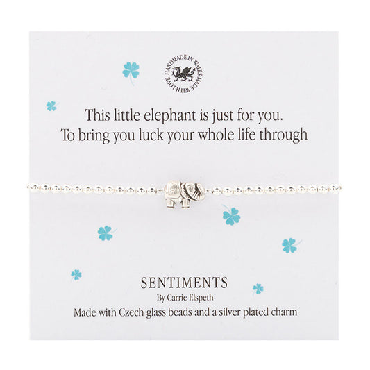 This little Elephant .. Sentiment Bracelet