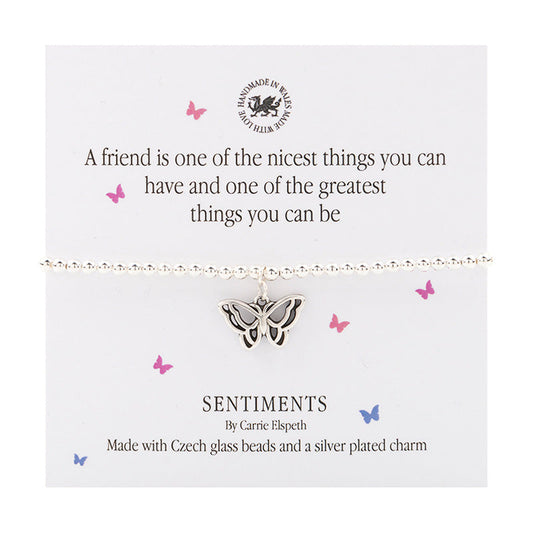 A Friend is one of the nicest things Sentiment Bracelet