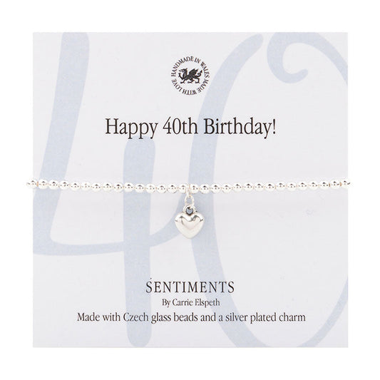 Happy Birthday Age Sentiment Bracelet