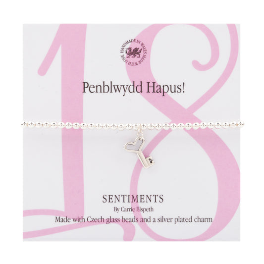 Penblwydd Hapus Age Sentiment Bracelet