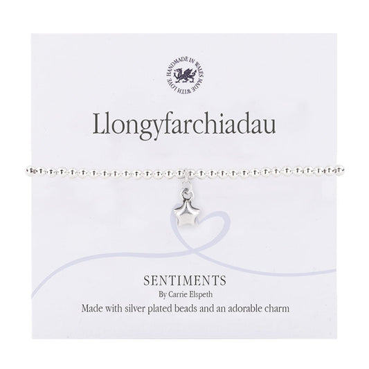 Llongyfarchiadau Sentiment Bracelet