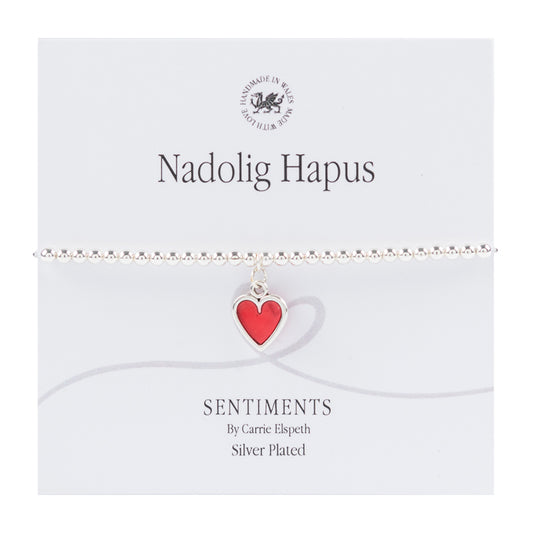Nadolig Hapus Sentiment Bracelet