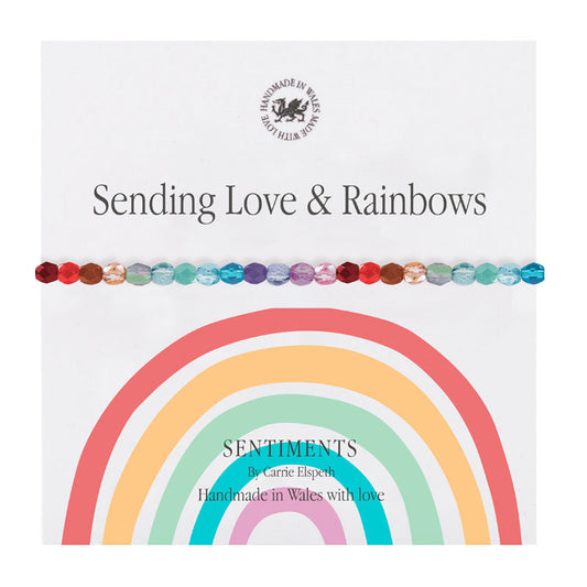 Sending Love and Rainbows Sentiment Bracelet