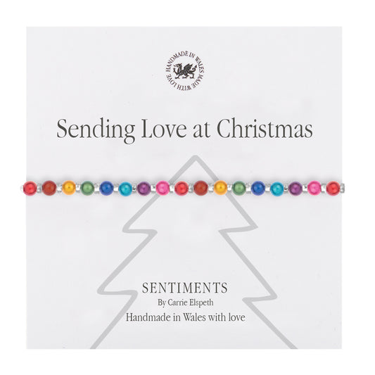 Sending Love at Christmas Sentiment Bracelet