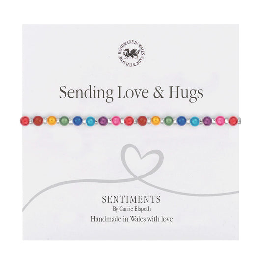 Sending Love & Hugs Sentiment Bracelet