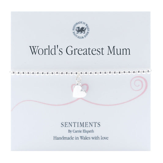 World's Greatest Mum Sentiment Bracelet