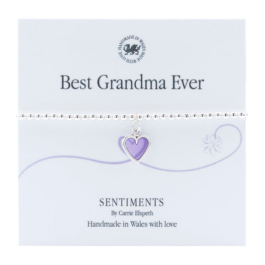 Best Grandma Ever Sentiment Bracelet