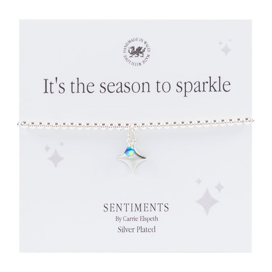 It's the Season to Sparkle Sentiment Bracelet