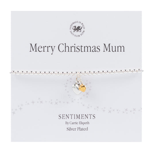 Merry Christmas Mum Sentiment Bracelet