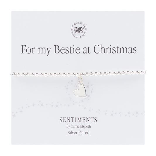 For My Bestie at Christmas Sentiment Bracelet