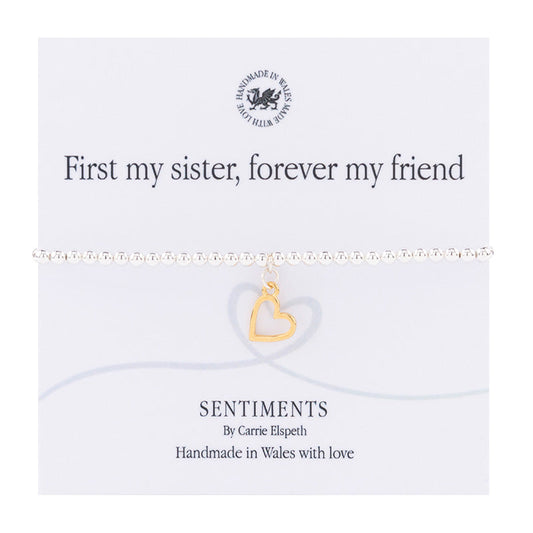 First my Sister, forever my friend Sentiment Bracelet