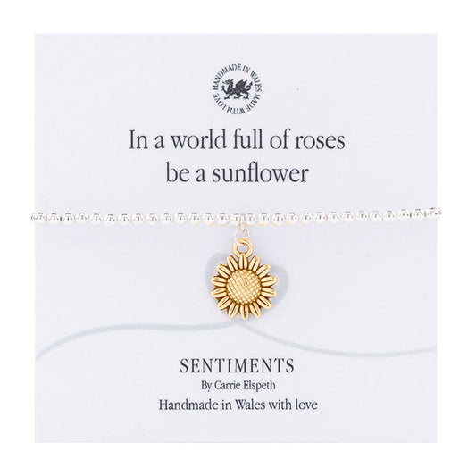 In a world full of roses Sentiment Bracelet
