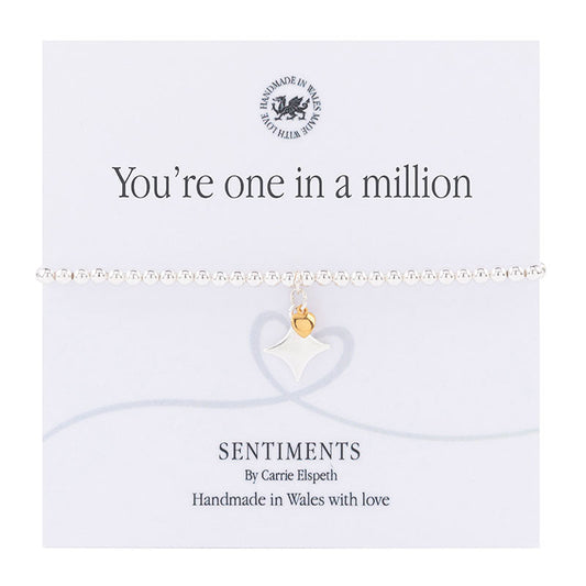 You're one in a million Sentiment Bracelet