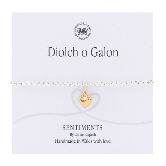Diolch o Galon Sentiment Bracelet