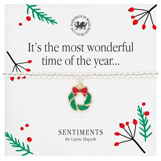 It's the Most Wonderful Time of the Year Sentiment Bracelet