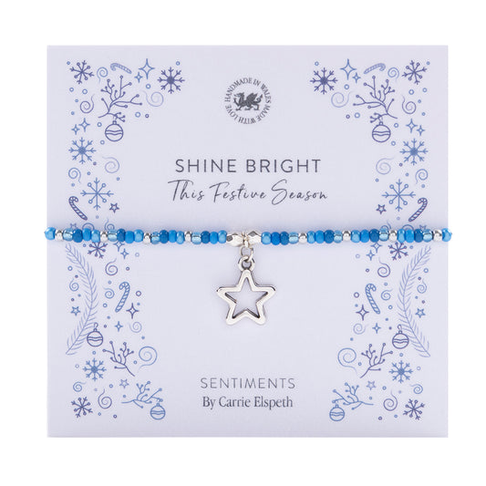 Shine Bright This Festive Season Sentiment Bracelet