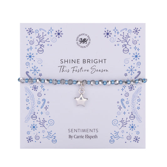 Shine Bright This Festive Season Sentiment Bracelet