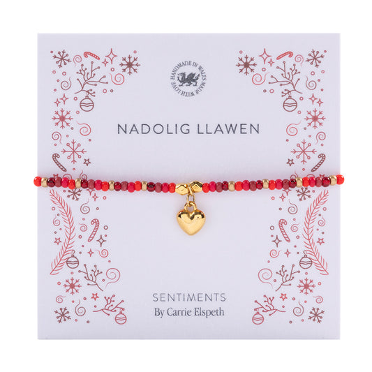 Nadolig Llawen Sentiment Bracelet