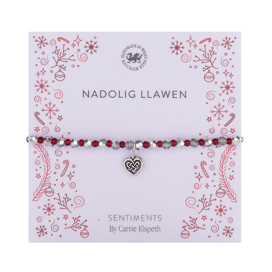 Nadolig Llawen Sentiment Bracelet