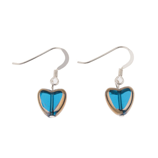Gold Edged Hearts Earrings