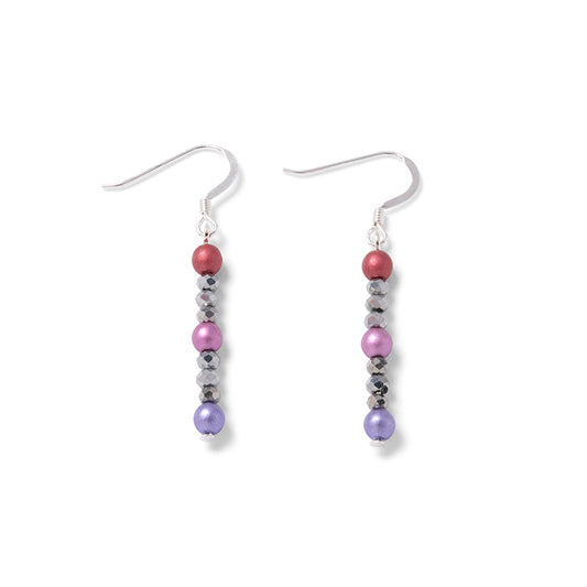 Rainbow Pearl Crystal Earrings