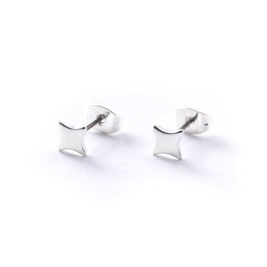 Silver Star Stud Earrings
