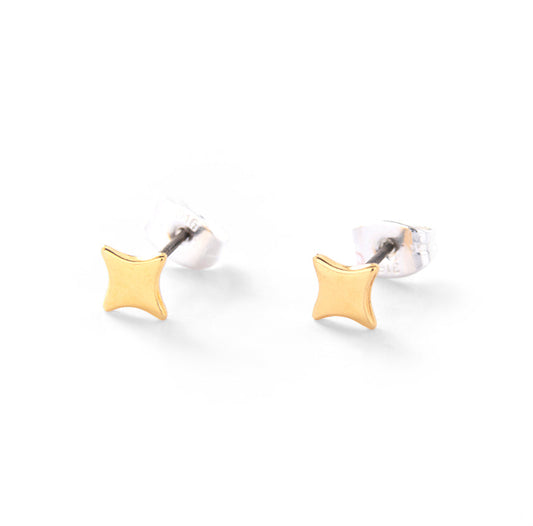 Gold Star Stud Earrings