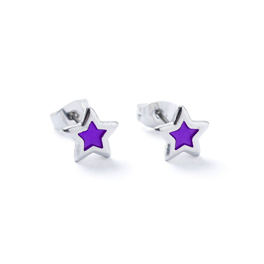 Silver Star Stud Earrings