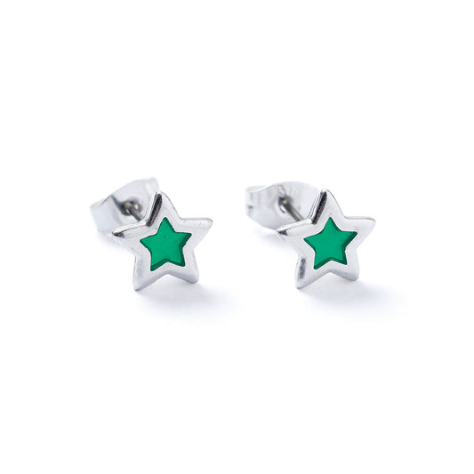 Silver Star Stud Earrings