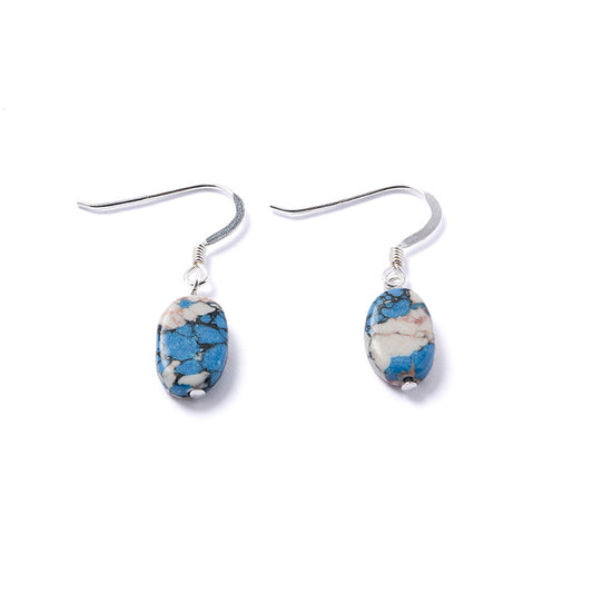 Marbled Ceramic Ovals Earrings