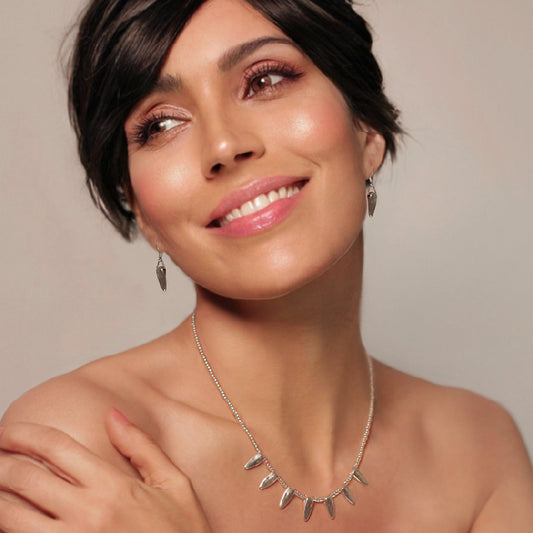 Silver Strings Necklace