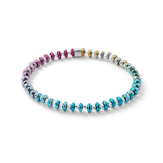 Ombre Haematite Discs Bracelet