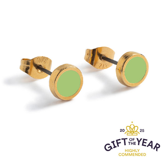 Gold Rounds Stud Earrings